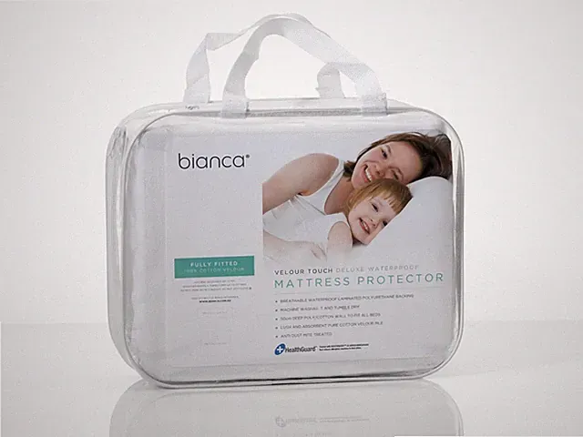 Bianca Velour Touch Waterproof 50cm Wall Depth Mattress Protector-All Sizes