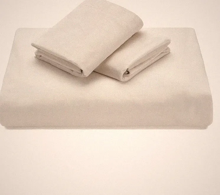Chanasya Velour Velvet Duvet Cover Set - 3-Piece Set - Ivory, Queen Size