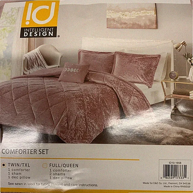 🏯 Intelligent Design : Alyssa Velvet Comforter Set 3 Twin/Twin XL 🆕AS SHOWN‼️