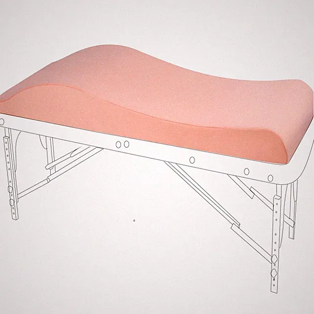 Lash Bed Topper for Massage Table, Ergonomic Curvy Esthetician Mattress Toppe...