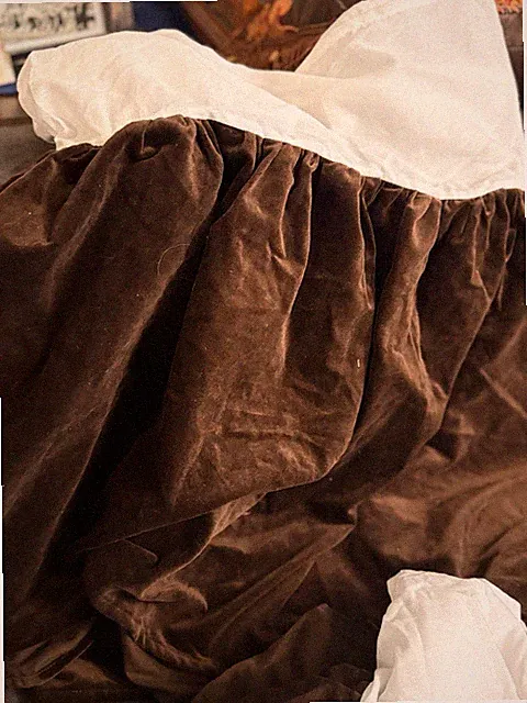 Michael Amini King Brown 100% Cotton Velvet Bed Skirt - 3 Sides
