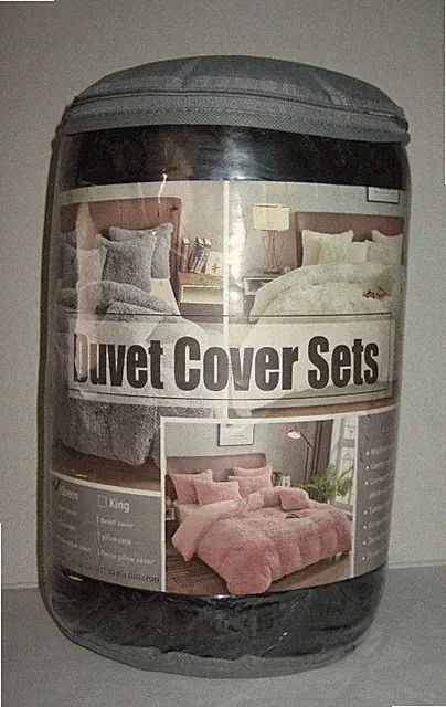 New 4 Piece Plush Shaggy Duvet Cover Ultra Soft Fuzzy Velvet Bedding Set Queen
