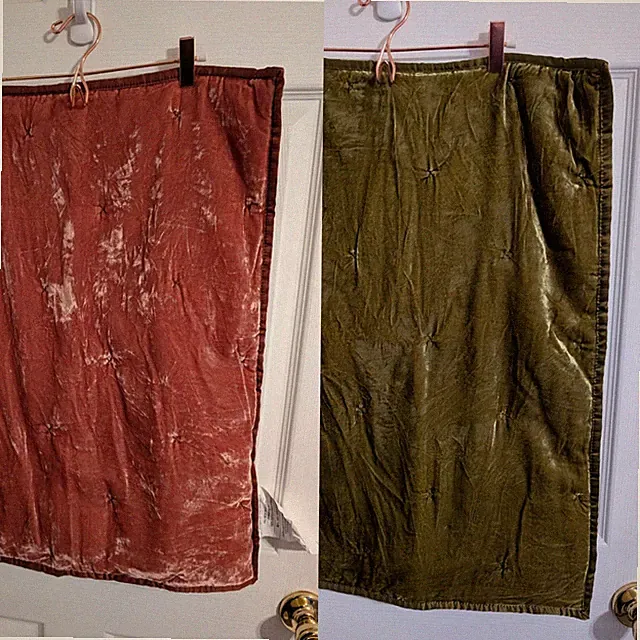 Opalhouse Set of 2 Velvet Pillowcases Red Yellow Standard Size Boho