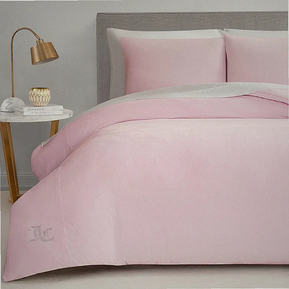 Pink Velour Comforter Set - 3 Piece Luxury Bedding Set