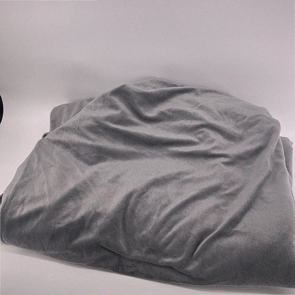 Pottery Barn Duvet Cover Twin Luxe Chamois Velour Soft Gray Cozy Warm