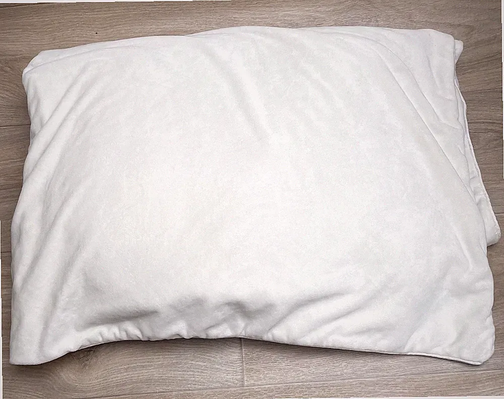 Pottery Barn Kids Duvet Cover Twin Luxe Chamois Velour Ivory Cozy Warm