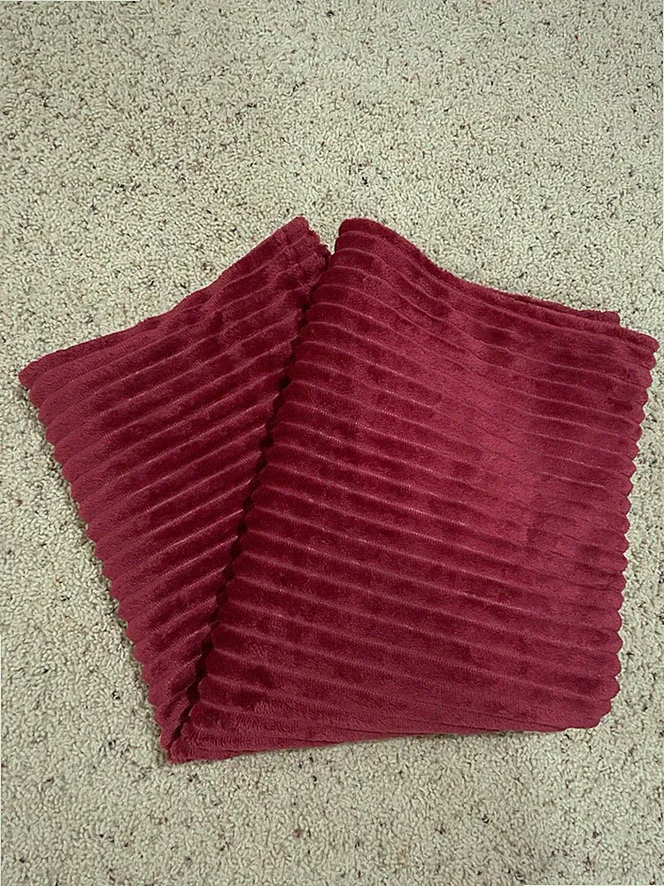 Red Velour Super Soft Throw Blanket 48x68