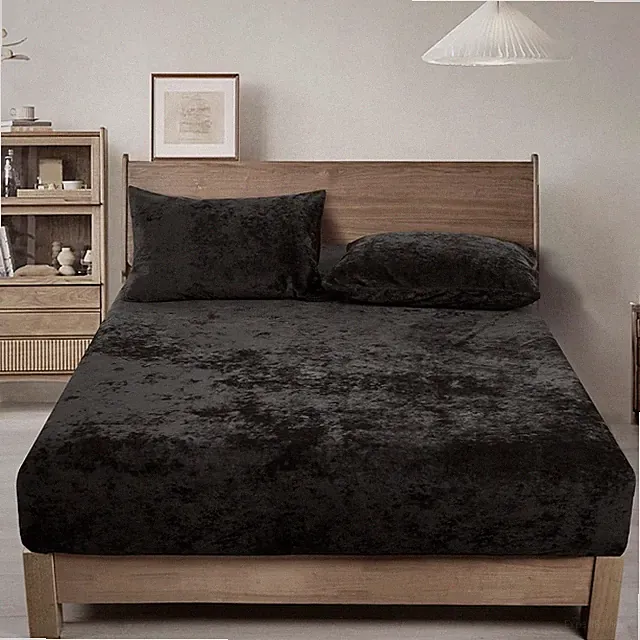 Truly Velvet Fitted Sheet Only King Size, Luxury Super Soft Cozy Comfy
