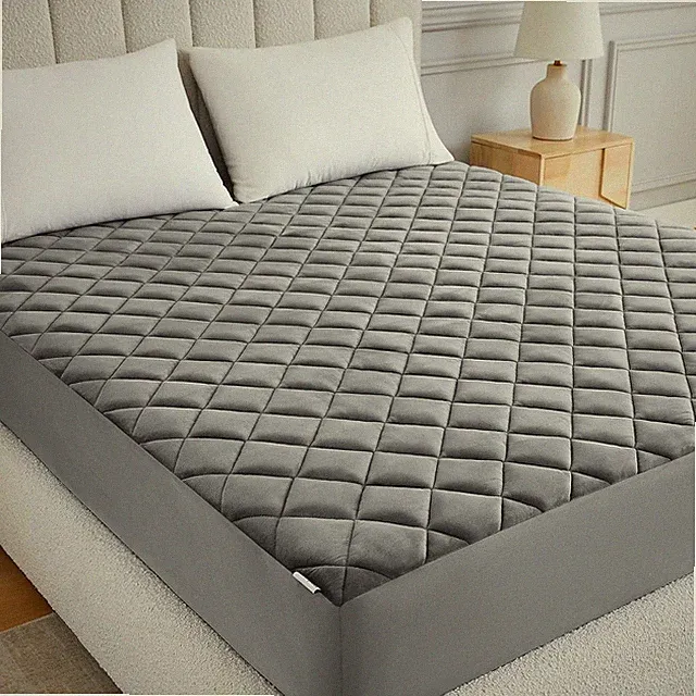 Velvet Mattress Pad Queen Size Luxury Super Soft Cozy Comfy Fleece Mattress Pad