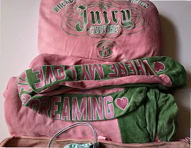 Vintage Juicy Couture Slumber Party Travel Blanket & Pillow Set