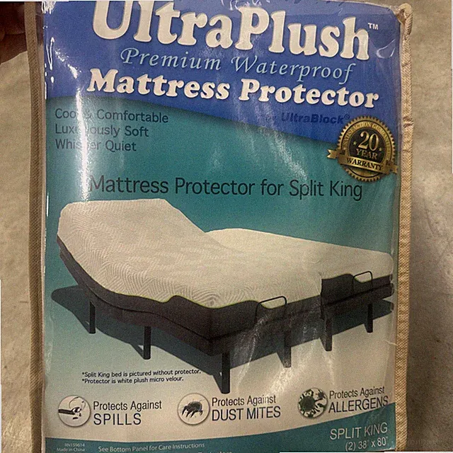 Waterproof Split King Mattress Protector - Ultra Plush Ultra Block New